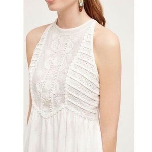 Meadow Rue Anthropologie Eyelet Top White Size Sm